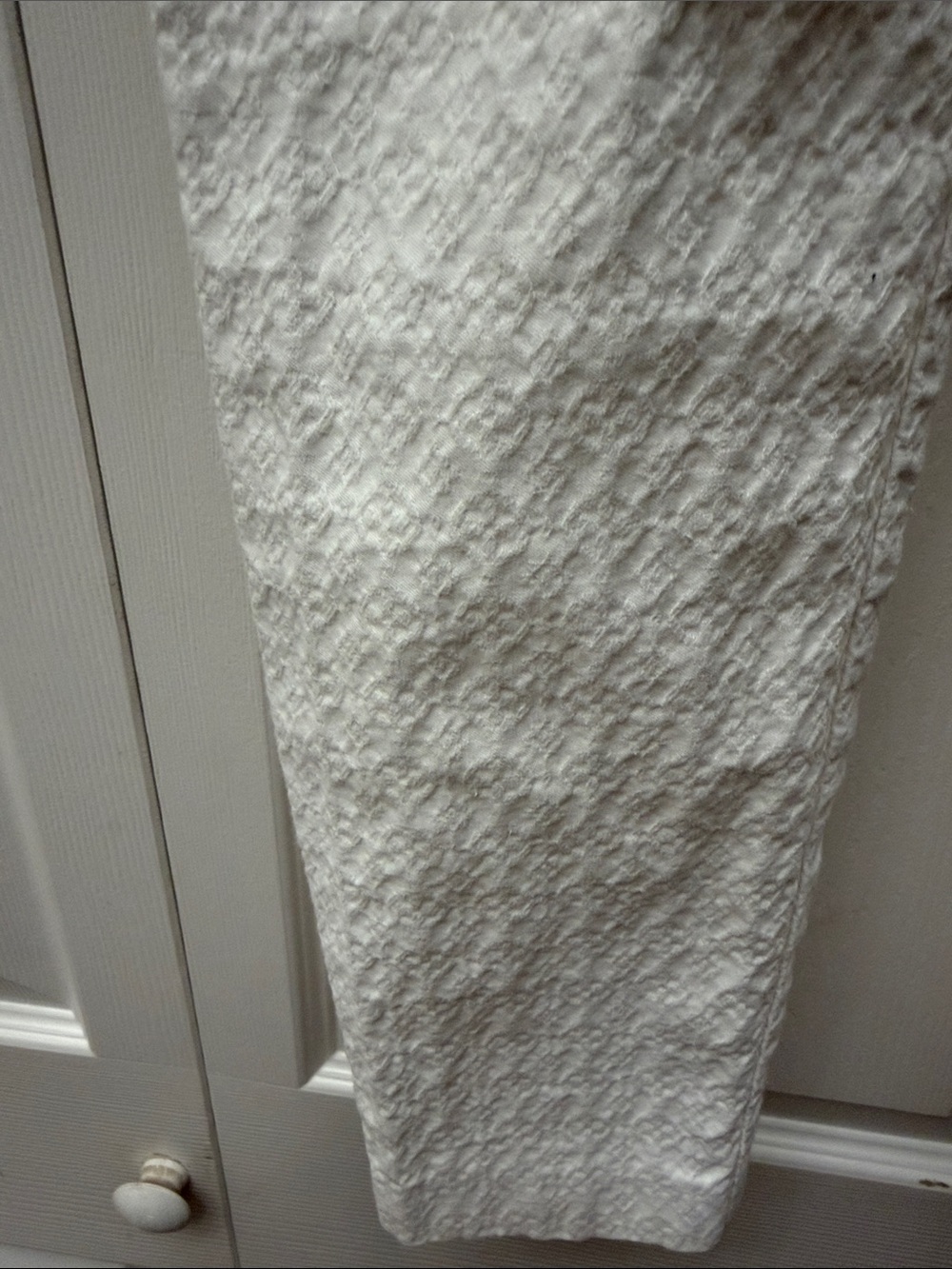 Cynthia Rowley Cream Textured Ankle Pants - Picture 5 of 12